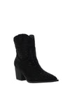 Xti Womens Faux Suede Studded Western Boots, Negro