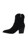 Xti Womens Faux Suede Studded Western Boots, Negro