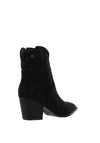 Xti Womens Faux Suede Studded Western Boots, Negro