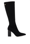 Xti Womens Faux Suede Knee High Boots, Negro