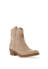 Xti Womens Block Heel Cowboy Ankle Boots, Beige