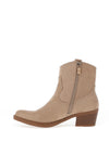 Xti Womens Block Heel Cowboy Ankle Boots, Beige