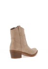 Xti Womens Block Heel Cowboy Ankle Boots, Beige