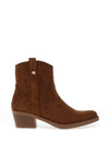 Xti Womens Block Heel Cowboy Ankle Boots, Camel