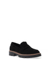 Xti Womens Chunky Sole Suede Loafers, Black