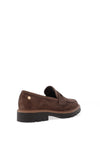 Xti Womens Chunky Sole Suede Loafers, Taupe