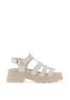 Xti Womens Faux Leather Caged Sandals, Ice