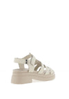 Xti Womens Faux Leather Caged Sandals, Ice
