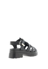Xti Womens Faux Leather Caged Sandals, Black