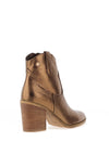 Xti Womens Shimmer Western Heeled Boots, Bronze