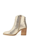 Xti Womens Shimmer Western Heeled Boots, Gold