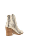 Xti Womens Shimmer Western Heeled Boots, Gold