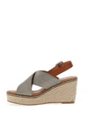 Xti Woven Metallic Wedged Sandals, Plum