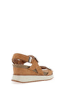 Xti Vegan Leather Wedged Sandals, Camel