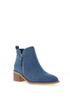 Xti Womens Denim Western Ankle Boots, Navy