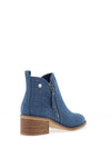 Xti Womens Denim Western Ankle Boots, Navy