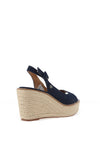 Xti Womens Denim Sling Back Wedge Sandals, Navy