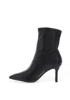 Xti Glitter Effect Stiletto Heel Ankle Boots, Black
