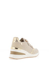 Xti Womens Side Zip Wedge Trainers, Beige
