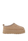 Xti Faux Fur Platform Slip On Shoe, Beige