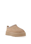 Xti Faux Fur Platform Slip On Shoe, Beige