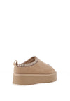 Xti Faux Fur Platform Slip On Shoe, Beige