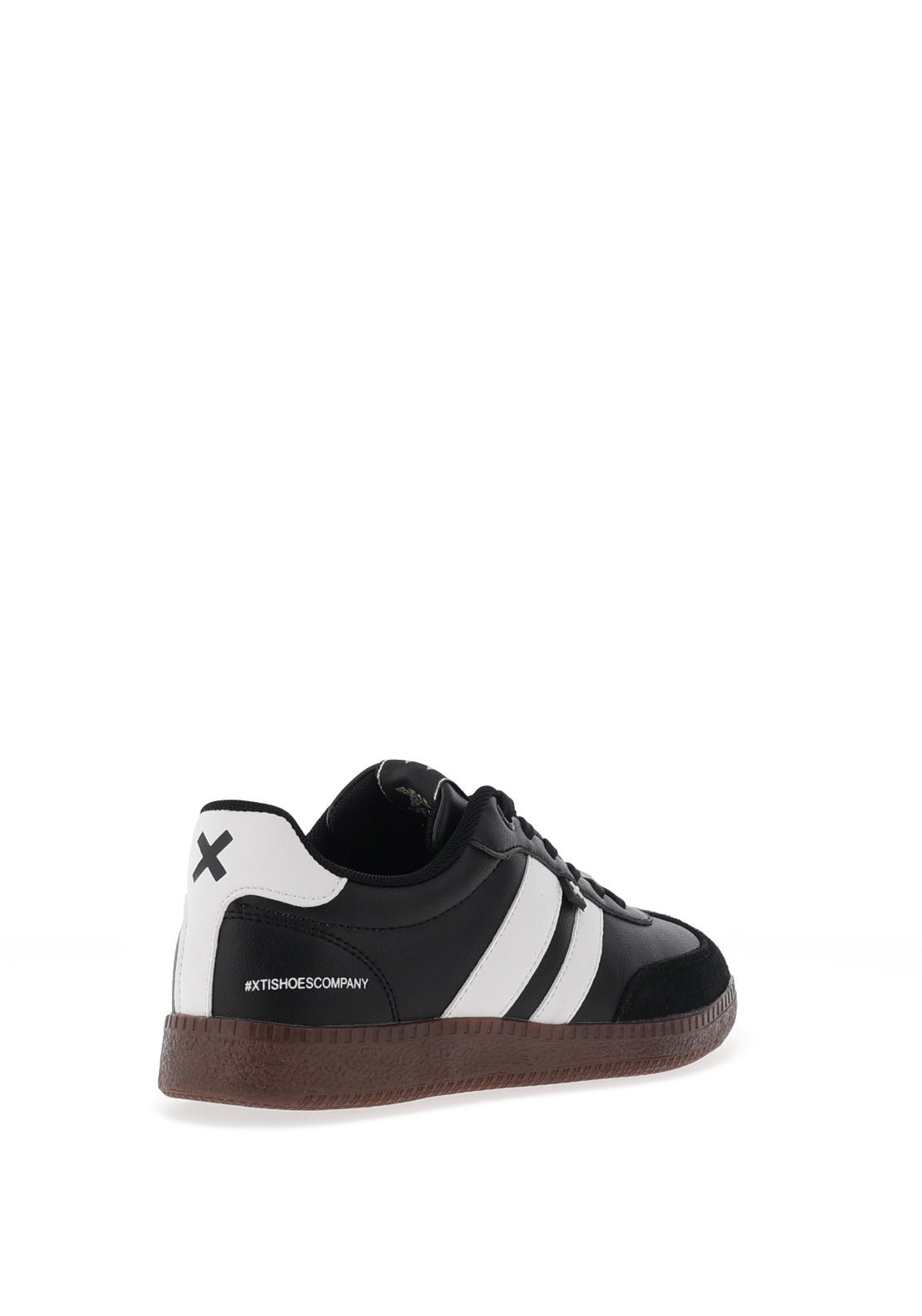 Xti Stripe Detail Lace Up Trainers, Black