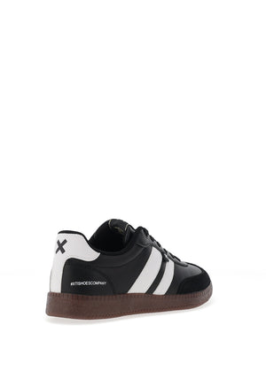 Xti Stripe Detail Lace Up Trainers, Black