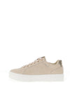 Xti Womens Woven Side Zip Trainers, Beige