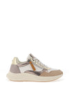 Xti Womens Multi Textile Side Zip Trainers, Beige & Gold