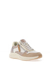 Xti Womens Multi Textile Side Zip Trainers, Beige & Gold