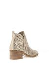Xti Womens Perforated Block Heel Ankle Boots, Gold