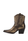 Xti Womens Distressed Heeled Western Boots, Gold