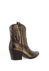 Xti Womens Distressed Heeled Western Boots, Gold