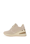 Xti Womens Quilted Wedge Trainers, Beige