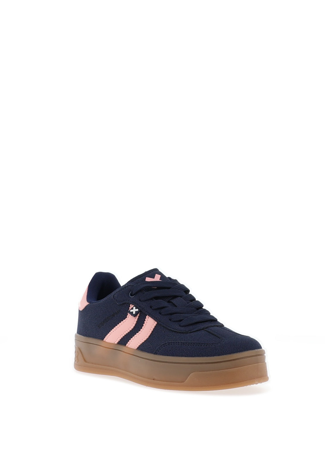 XTI Platform Lace Up Trainer, Navy