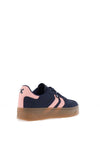 XTI Platform Lace Up Trainer, Navy