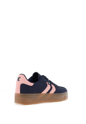 XTI Platform Lace Up Trainer, Navy