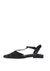 Xti Womens Net T Bar Flat Sandals, Black
