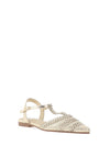 Xti Womens Metallic Net T Bar Flat Sandals, Gold