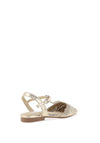 Xti Womens Metallic Net T Bar Flat Sandals, Gold