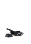 Xti Womens Faux Leather Stud Sling Back Shoes, Black
