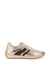 Xti Womens Crackled Metallic Trainers, Gold