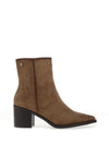 Xti Womens Structured High Ankle Heeled Boots, Taupe