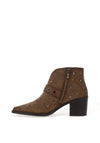 Xti Womens Studded Heeled Ankle Boot, Taupe