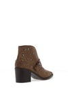 Xti Womens Studded Heeled Ankle Boot, Taupe