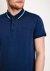 XV Kings by Tommy Bowe Burnham Tipped Polo Shirt, Deep Ocean