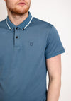 XV Kings by Tommy Bowe Burnham Tipped Polo Shirt, Sky Haze
