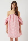 Y.A.S Rinea Floral Bardot Smock Dress, Pink