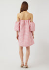 Y.A.S Rinea Floral Bardot Smock Dress, Pink